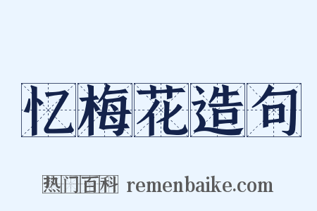 忆梅花造句是什么意思的图片